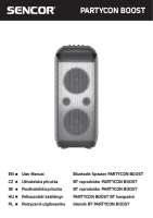 Sencor PARTYCON BOOST - Owners manual